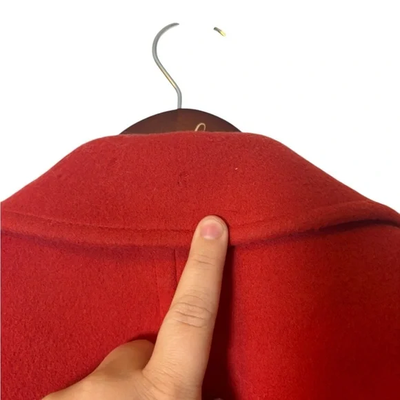 Vintage LL Bean Women’s Lambswool Red Thinsulate Insulated Peacoat Size 8P